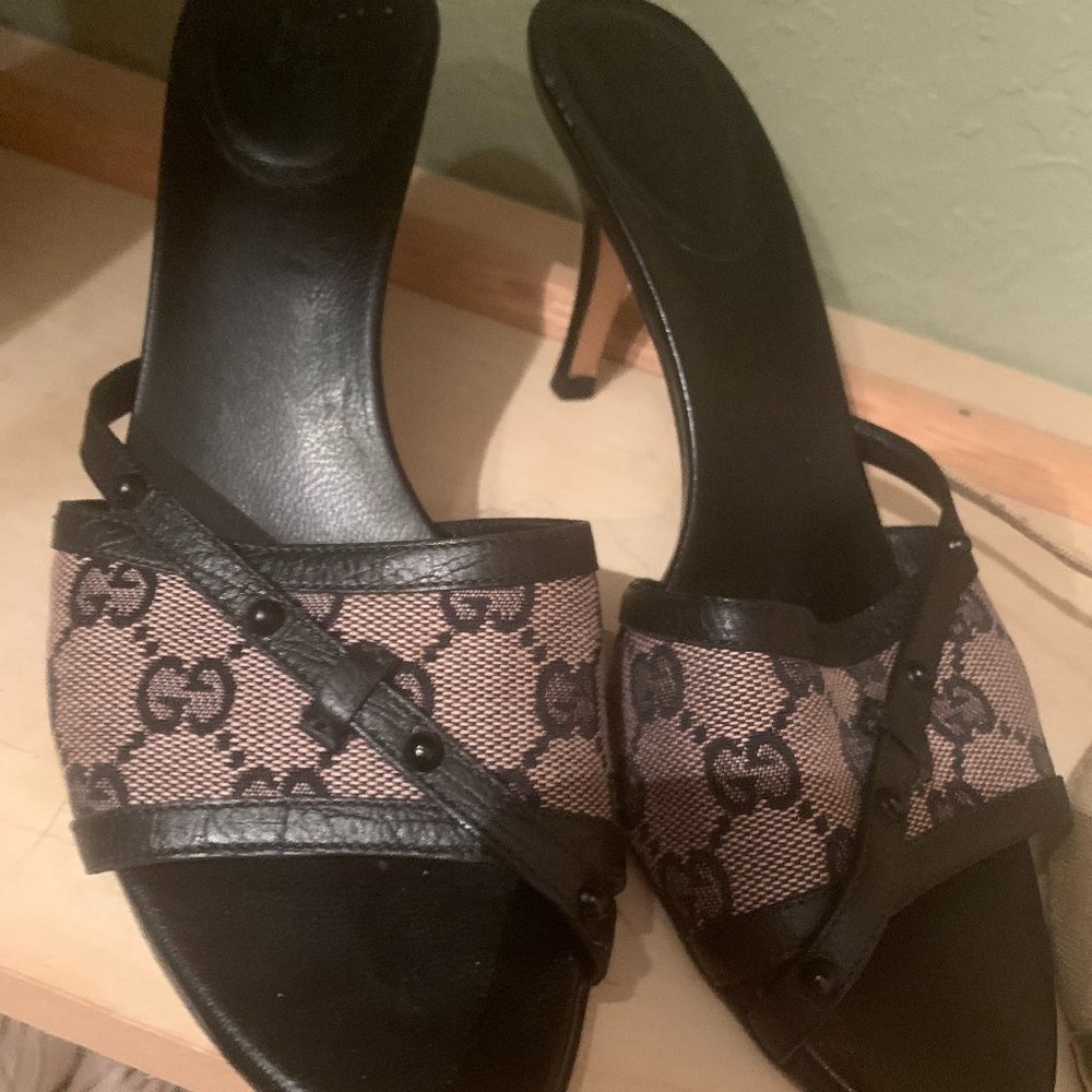 gucci heels and wedge